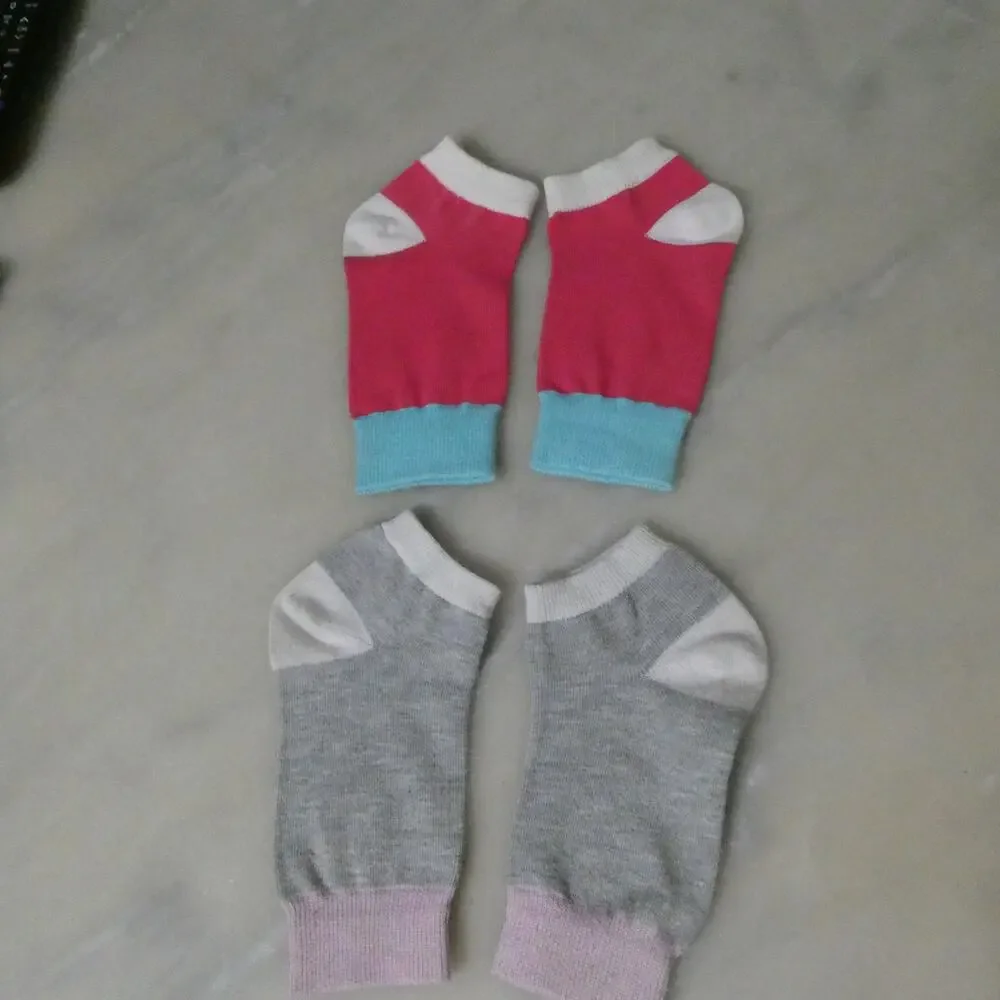 Unbranded Ankle Socks Women OS Multicolor Argyle Colorblock‎ Low Cut 3 Pairs